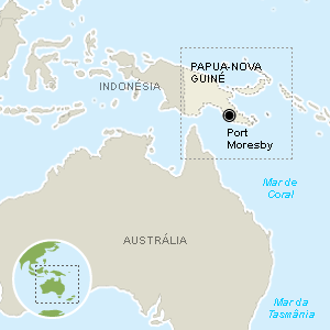 Mapa da Papua-Nova Guiné - Arte UOL